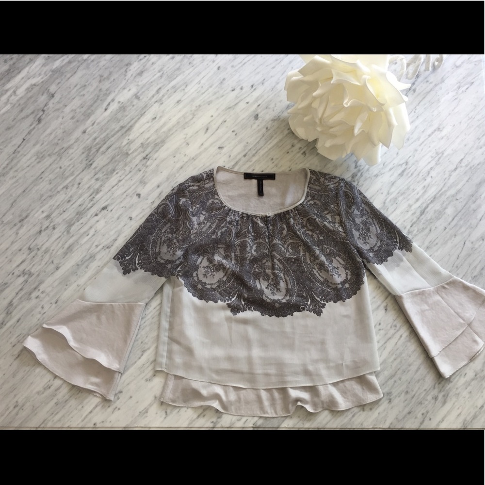 BCBG Light Gray Blouse